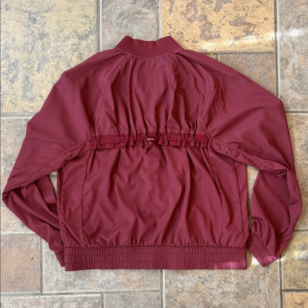 Athleta Burgundy Bomber Jacket - Picture 7 of 7